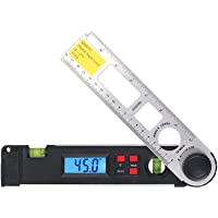 Buscador Angulo Digital 0~270 ° LCD Nivel de Burbuja 18cm Transportador de Ángulo Medición de Angulo con Estuche y Pila…